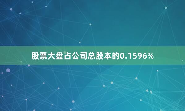 股票大盘占公司总股本的0.1596%